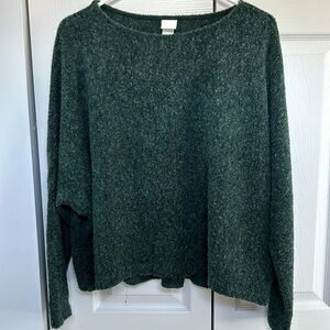 H&M green cropped sweater